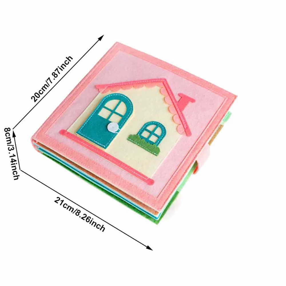 Quiet Felt Book Montessori Sensory Busy Board For Early Activity Learning Book Little Doll House Handmade Felt Books For Travel