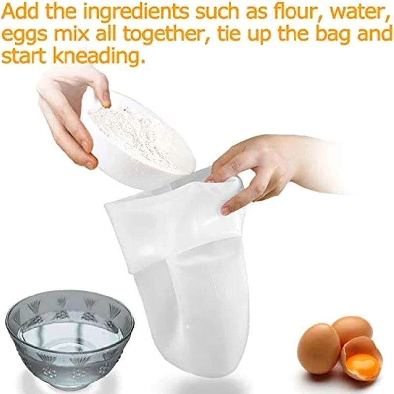 Imagem -03 - Silicone Kneading Dough Bolsa Making Flour Mixer Maker Gadgets de Cozinha Antiaderente Ferramenta Conveniente