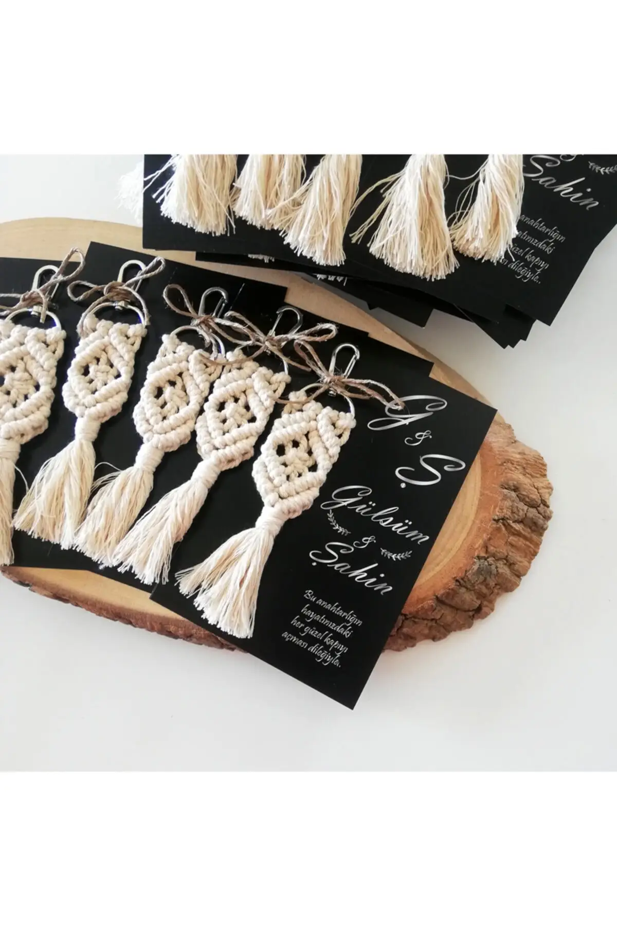 

Macrame Keychain 50 Pcs Customizable Wedding Birthday Engagement Wedding For Henna Party And events With You