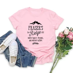 Fraser Ridge T Shirt Outlander Shirt Outlander Tv Series T-Shirt Funny Family Trip Shirts Women Graphic T Shirts Casual Tops Tee