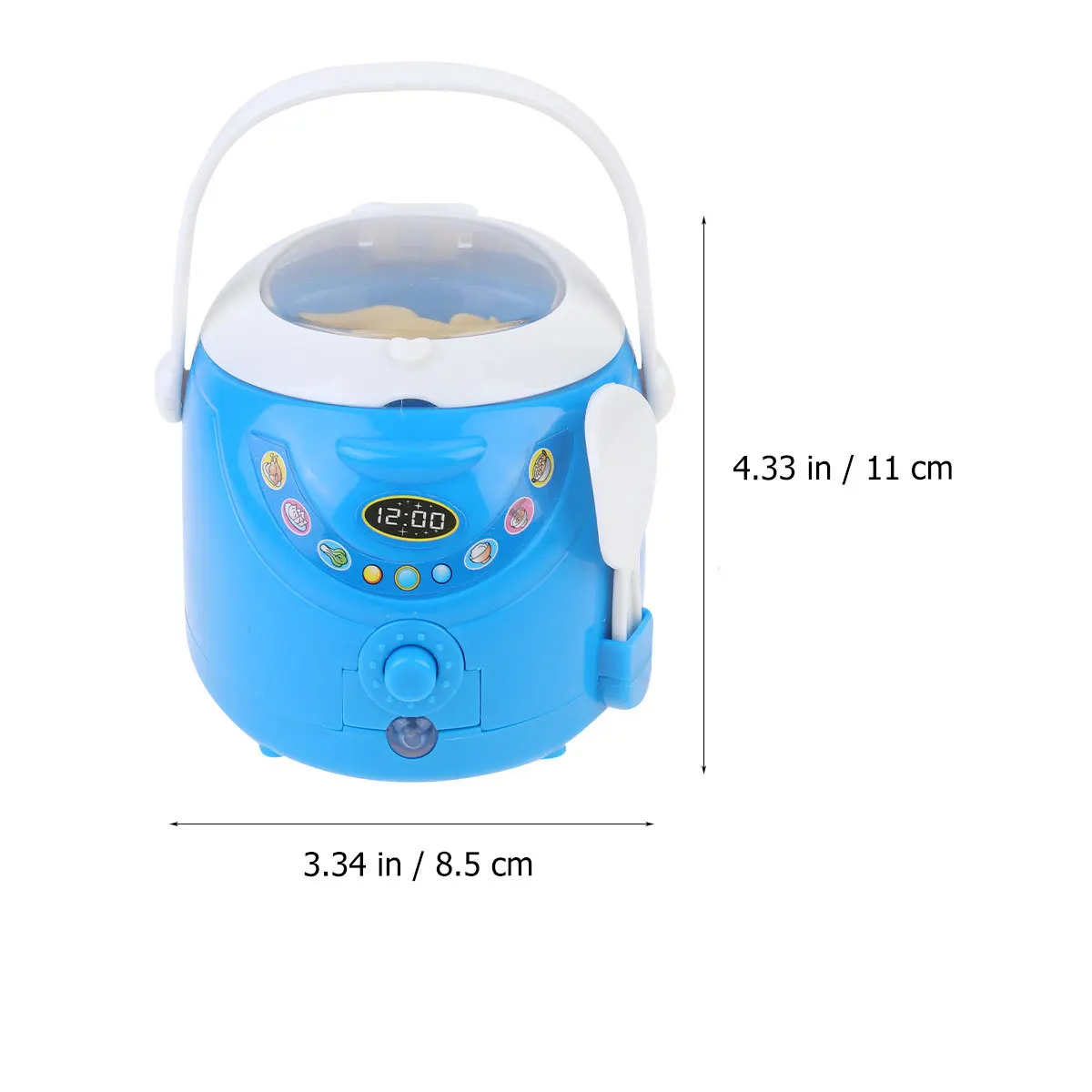 Niebieski Mini Garnek do Gotowania Ryżu Symulacja Sprzętu AGD Zabawka Edukacyjna dla Dzieci Kreatywna Zabawa dla Przedszkolaków i Maluchów