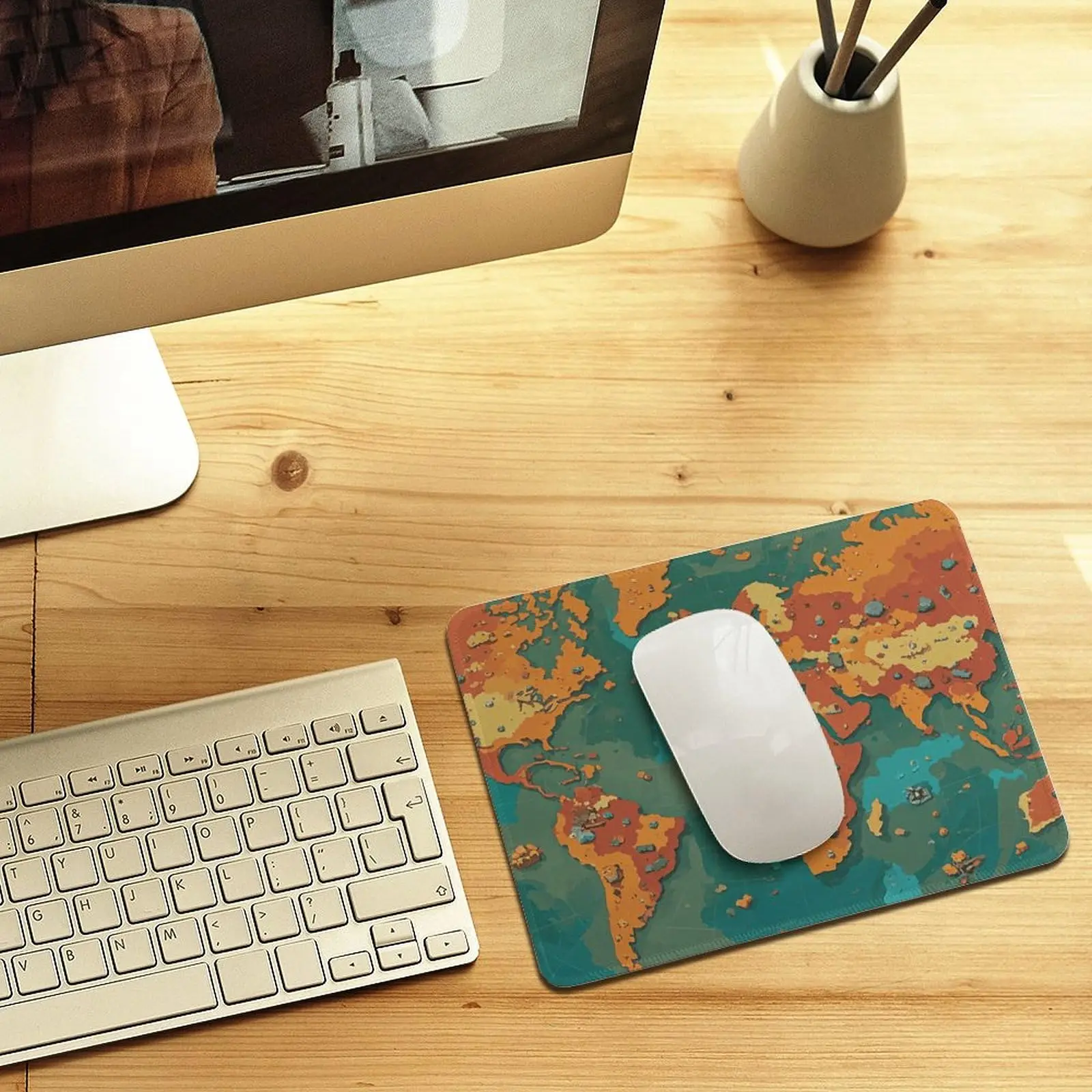 High Quality Classic Map Printing Gaming Mousepad Gamer Mouse Mat Keyboard Mats Desk Pad Mousepads 22x18cm For Computer