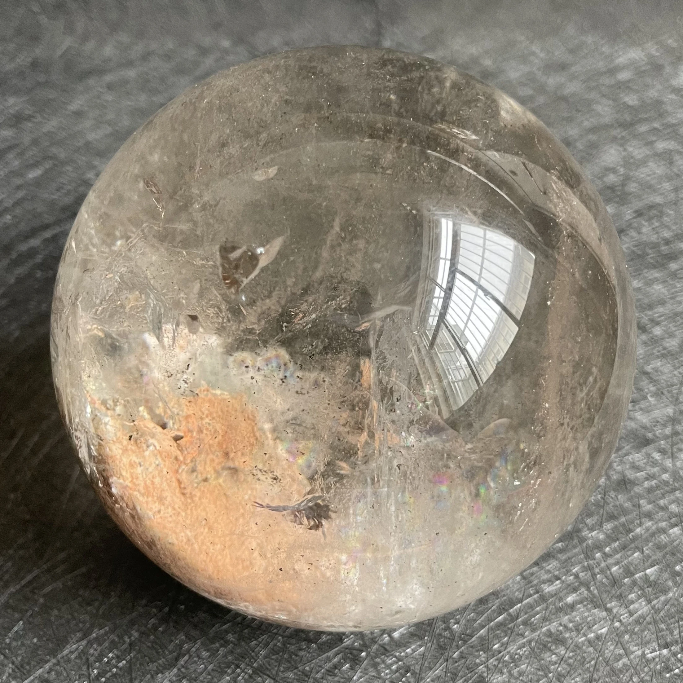 

1030g Natural Crystal Ball Green Phantom Decoration Polished Quartz Sphere Reiki Healing