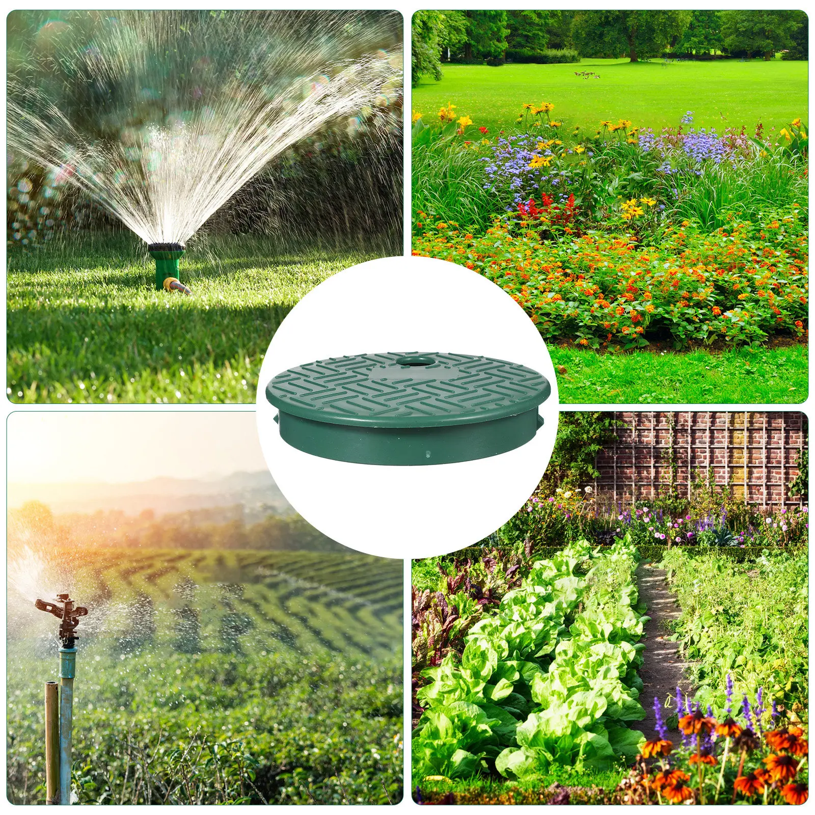 4Pcs Water Valve Lid Round Sprinkler System Cover for Outside Garden Irrigation Box Protection Against Leaves and Weather
