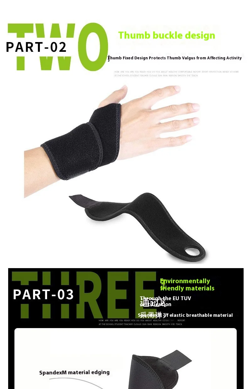 Sport-Handgelenkstütze – atmungsaktive Unterstützung für Fitnessstudio, Volleyball, Basketball – Linderung von Handgelenkschmerzen, Verstauchungen und Sehnenentzündungen – Männer/Frauen – Detail 14