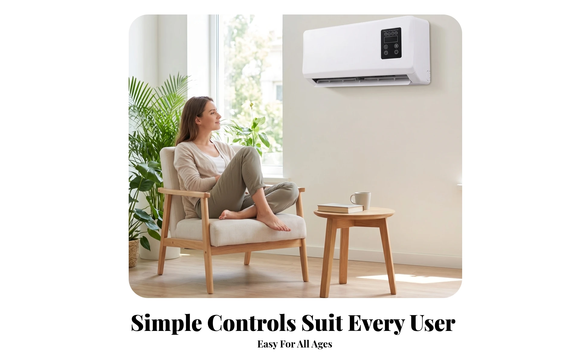 Wall-Mounted Electric Heater Rectangular Electric Wall Heater Home Heating White Housing Black Control Panel Wall-Mounted Electric Heater Rectangular Electric Wall Heater Home Heating White Housing Black Control Panel