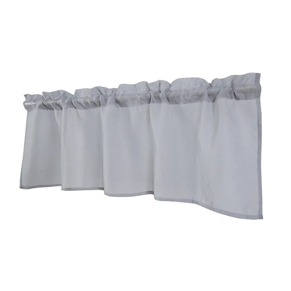 ستائر كتان رمادية مقاومة للاهتراء، إكسسوار منزلي، أسلوب بسيط، مانع للشمس، ديكور أنيق لغرفة المعيشة في المطبخ