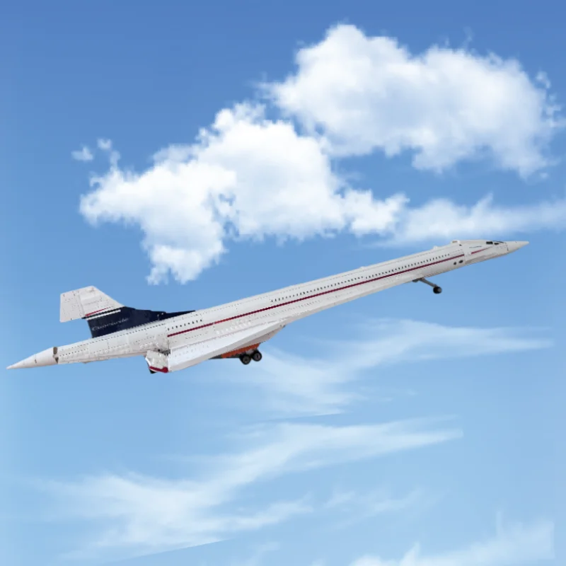 2025 طقم بناء ايرباص كونكورد طائرة أسرع من الصوت مكوك الفضاء 10318 نموذج لعبة تعليمية هدايا عيد الميلاد وعيد الميلاد #3