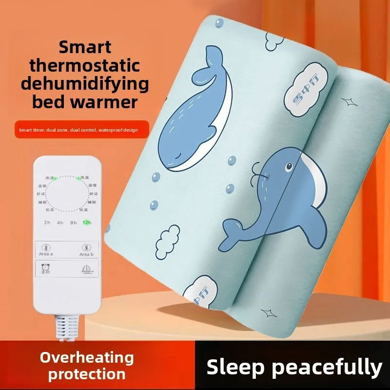 3C Electric Blanket Dual Control Temperature Single Double Student Dorm Timer Electric Blankets for Beds Blanket Heating