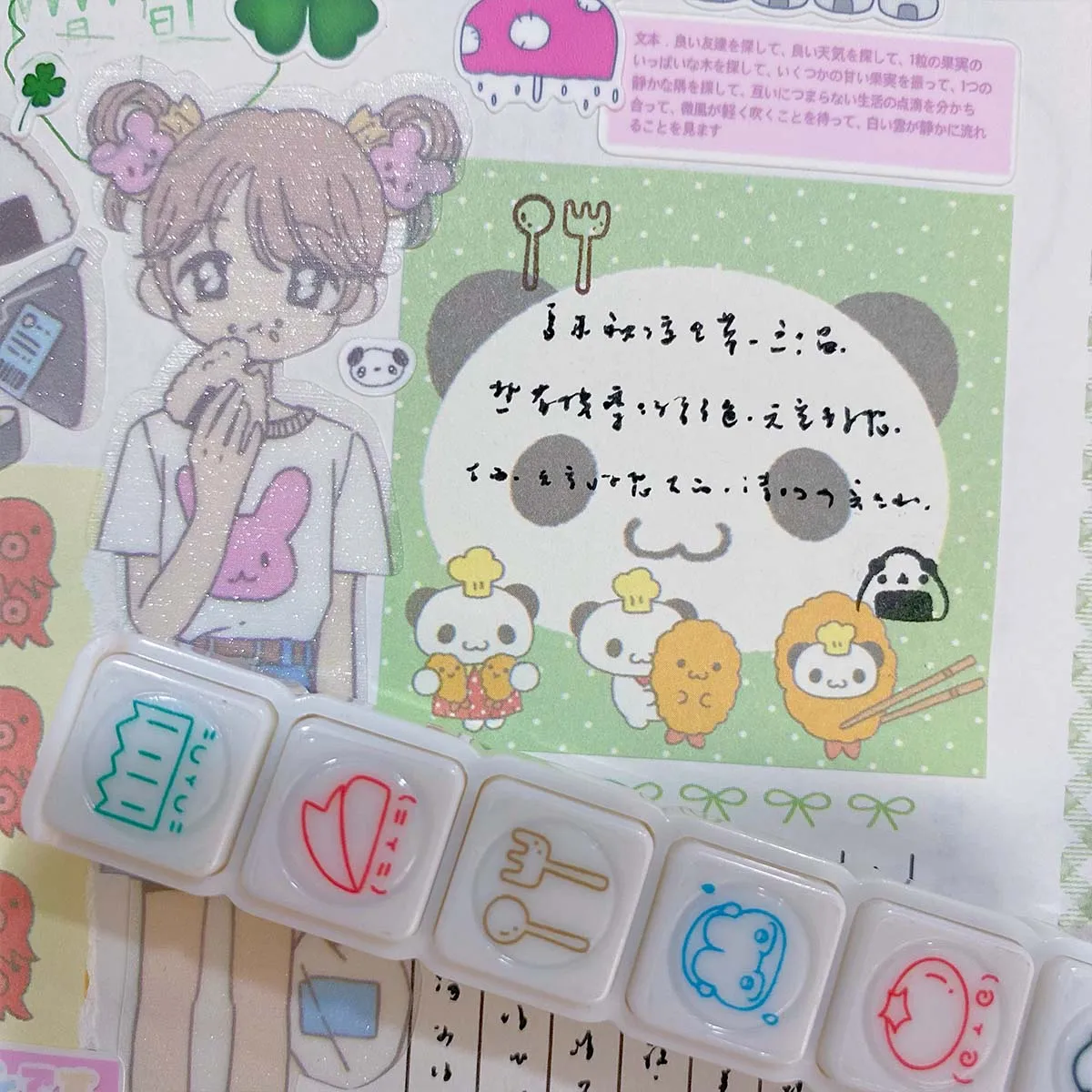 Kawaii ملصق مائي Stamps لسكرابوكينغ القرطاسية الزخرفية Stamps للفنون Diy بها بنفسك الحرف ألبوم مجلة مخطط #5