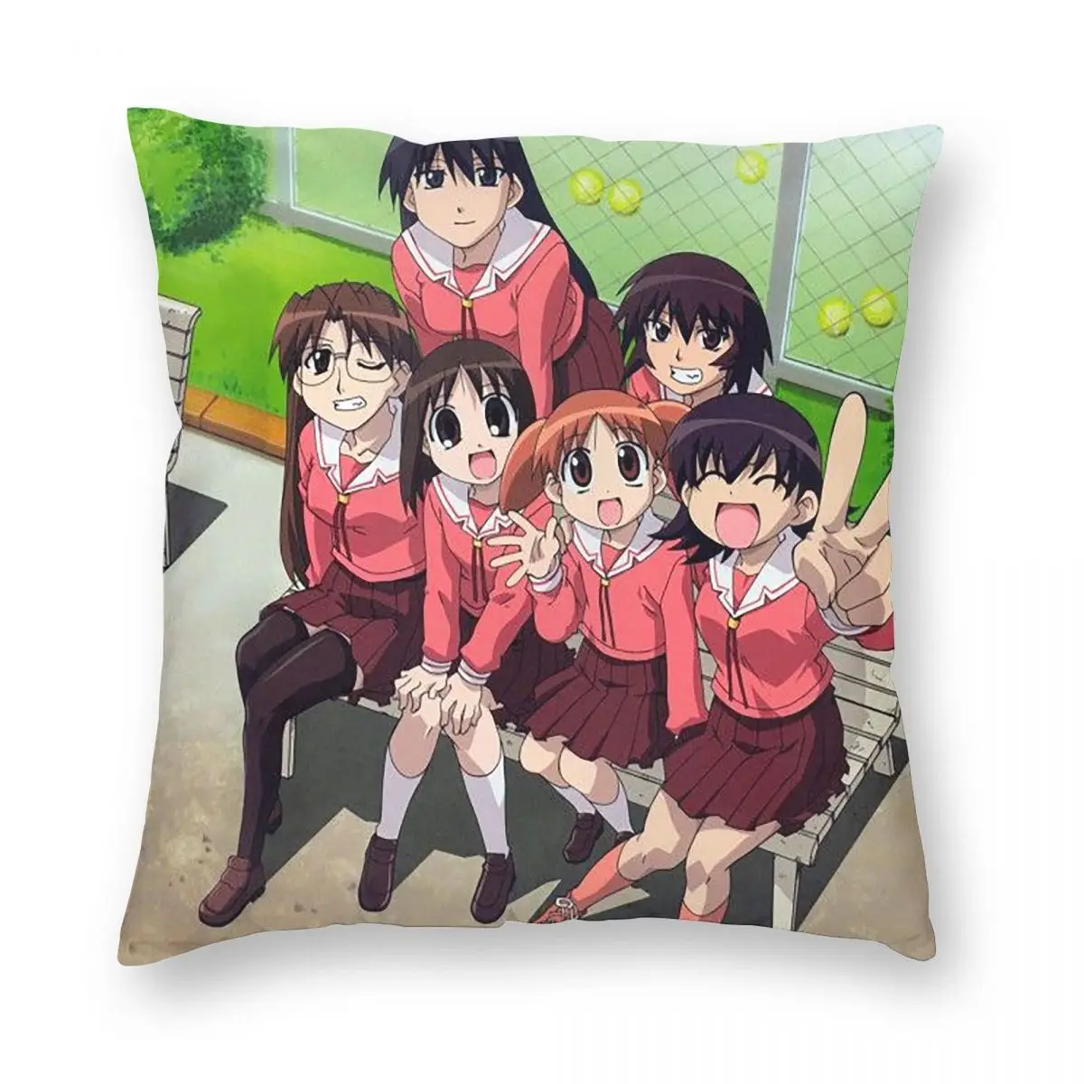 

Cute Anime Azumanga Daioh Square Pillowcase Pillow Cover Cushion Decor Comfort Throw Pillow for Home Sofa