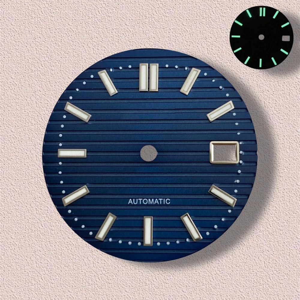 30.5mm S Logo Dial For NH35 NH36 Movements High Quality Green Luminous Watch Repair Watch Modification Accessories