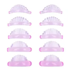 5 Pairs Reusable Eyelash Lifting Kit Silicone lamination Pad Shell Shape Perm Rods 3D Lashes Extension Curler Makeup Tool