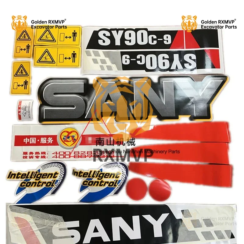 For Sany SY55 SY60 SY75 SY85 SY95 SY215 SY235 SY245-9 full vehicle sticker body logo excavator accessories