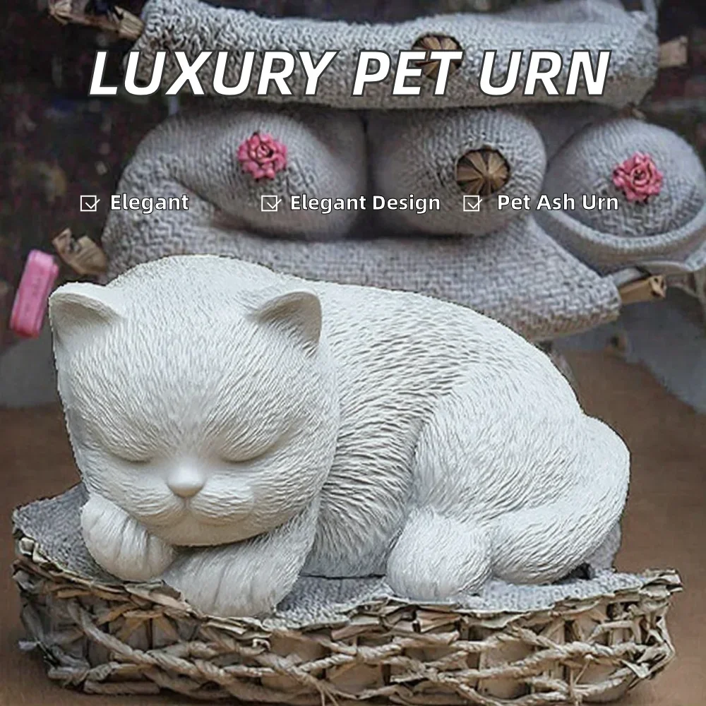 

Factory price Luxury High-End Ceramic Eco-friendly Cloud Shape Pet Urn Funerary Memorial Container High Quality Dog Ashes Storag