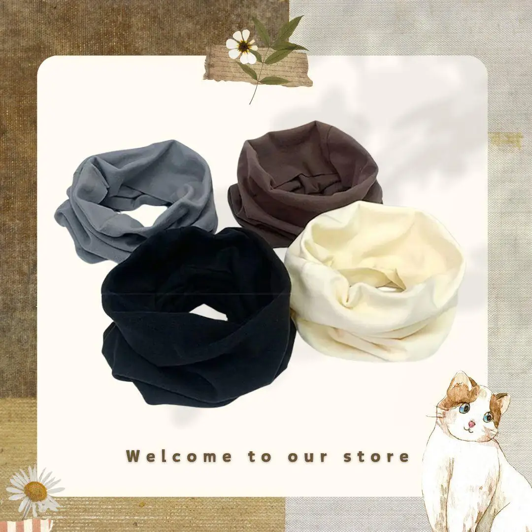 

Unisex Velvet Neck Warmer Scarf Pullover Protection Winter Couple Neckerchief Windproof Fake Collar Winter Cycling Face Cover