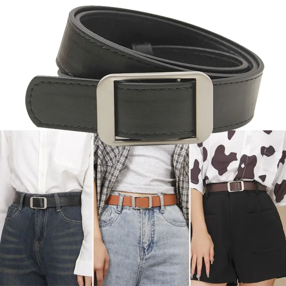 

Women Luxury Design Leather Belt Casual Versatile Non-Porous Buckle Waistband Trouser Dress Belts