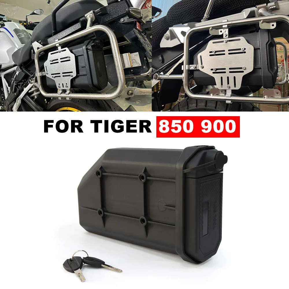 

Новый боковой ящик для инструментов для мотоцикла ДЛЯ TIGER 850 900, ящик для инструментов для мотоцикла, боковой ящик для инструментов, водонепроницаемый декоративный ящик, первая помощь/ломка