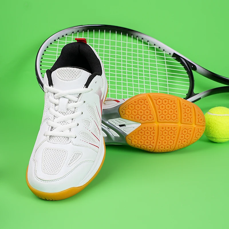 Duży rozmiar 35-47 buty do tenisa dla mężczyzn oddychające trening tenis trampki lekkie kobiety buty do badmintona buty sportowe