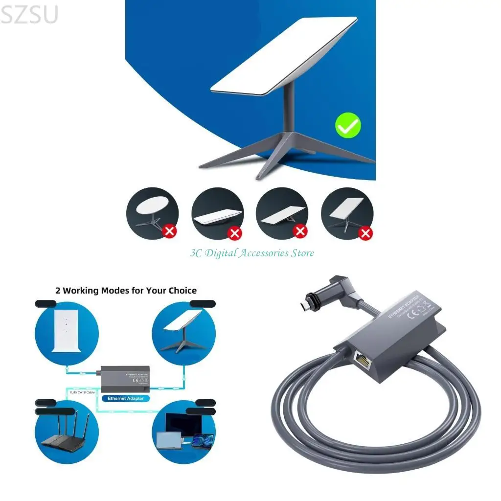

SZSU Star Link Ethernet Adapter for Efficient Connectivitys to Star Link Standard Actuated Gen2