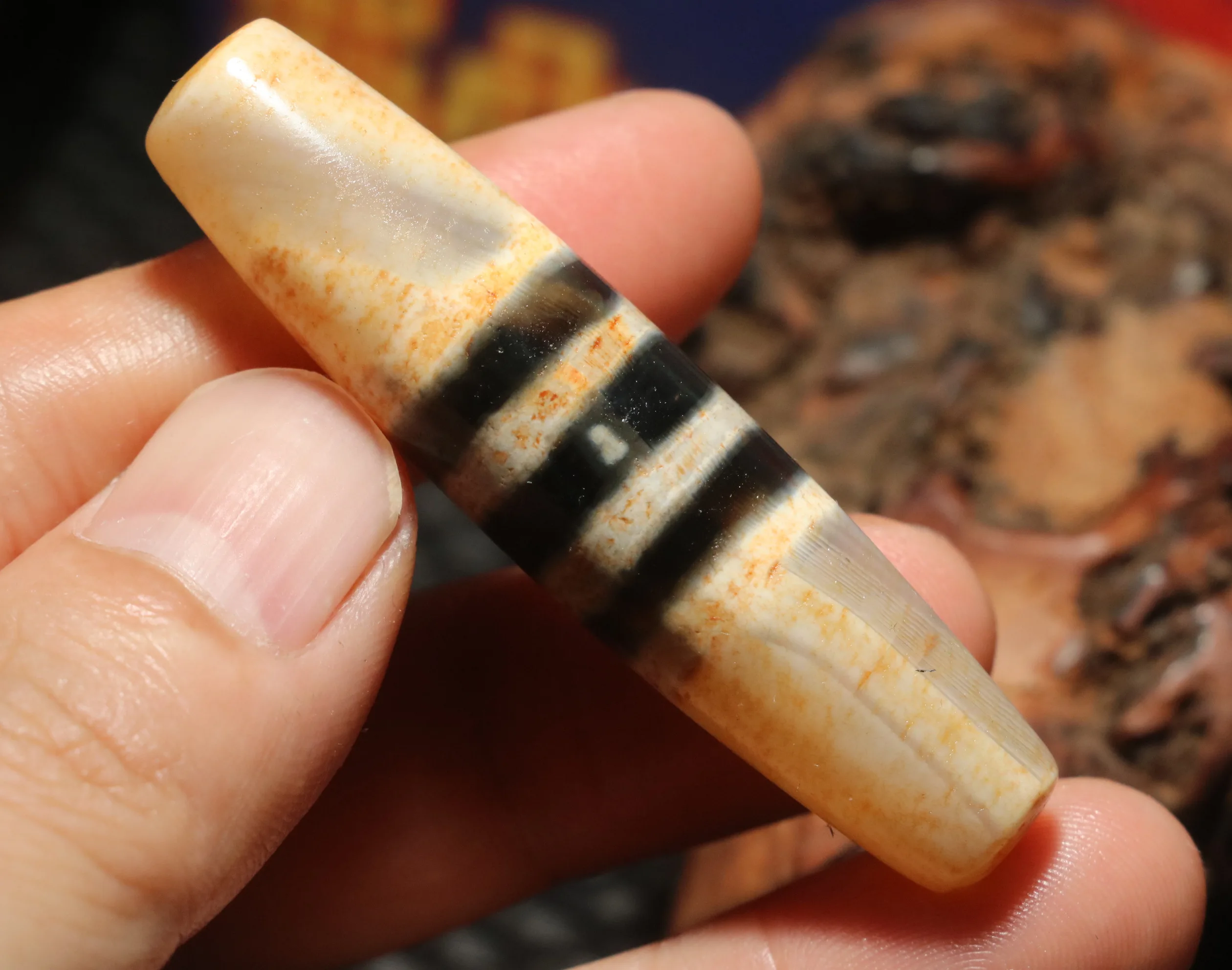 

AL Treasure Ultra Energy Тибетский старый агат Тип линии целителя Медицина dZi Подвеска из бисера Амулет Большое сокровище Таймстаун UPD21Asw