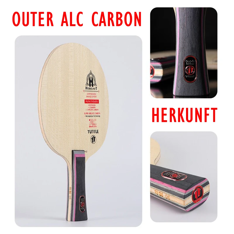 TUTTLE HERKUNFT ALC الكربون قسط تنس الطاولة بليد مضرب هجوم سريع حلقة هجومية بينغ بونغ الخفافيش مجداف