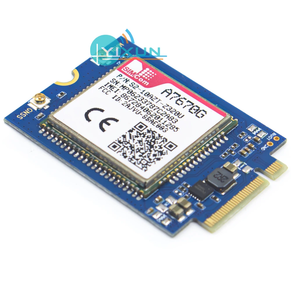 SIMCOM A7670G LTE Cat1 M.2 โมดูลตัวรับสัญญาณ GPS Band B1/B2/B3/B4/B5 /B7/B8/B12/B13/B18/B19/B20/B25/B26/B28/B66/B38/B39/B40/B41