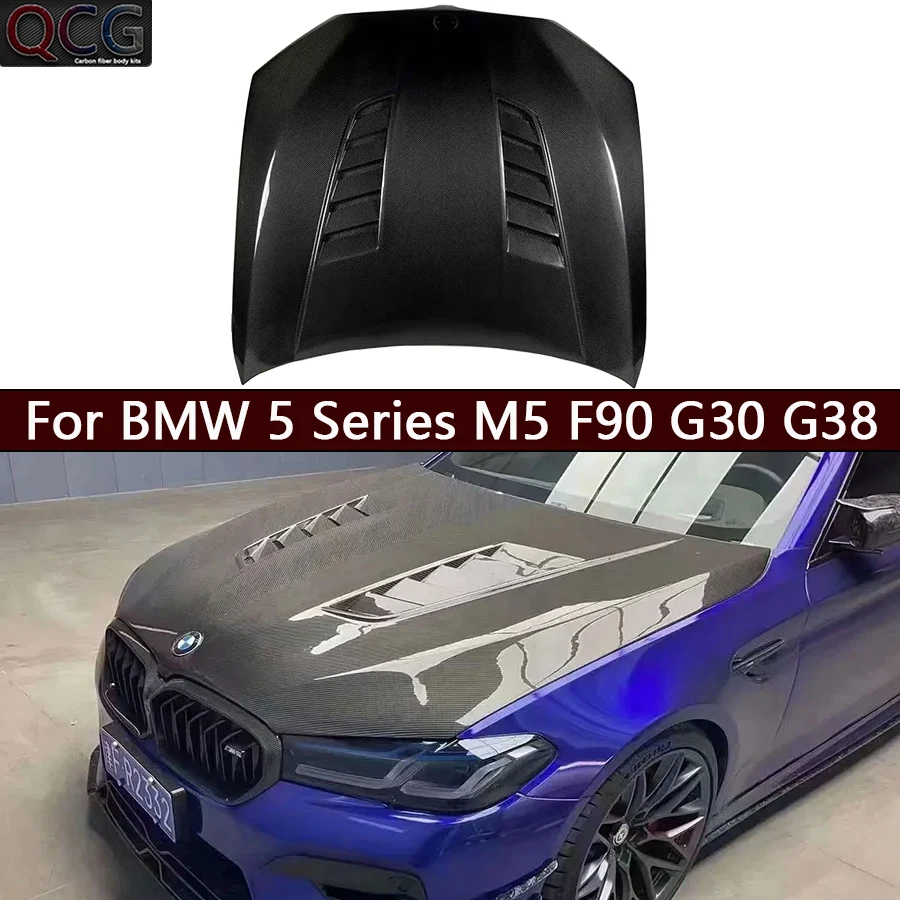 

For BMW 5 Series M5 F90 G30 G38 Carbon Fiber Hood Engine Cover Hood Car Headliner V Style Car Accessories body kit