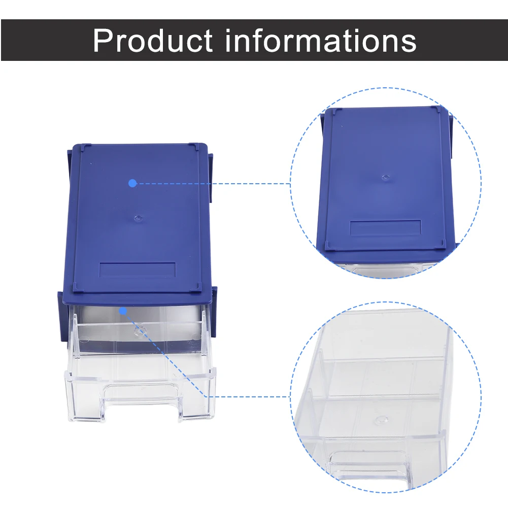 Stackable Storage Box Blue/grey/brown/yellow 140*90*40mm Component Screws Toolbox Hardware Parts PE Stackable Thicken