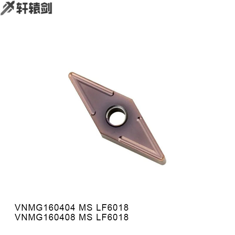 VNMG160404 VNMG160408 VNMG160408 MS LF6018 VNMG331 VNMG332 إدراج شفرة كربيد لالفولاذ المقاوم للصدأ