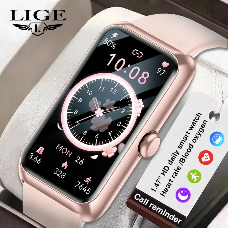 LIGE Men Women Smart Bracelet 1.47