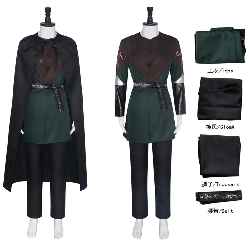 ดีดี 12 อะนิเมะลอร์ดออฟเดอะริงคอสเพลย์เครื่องแต่งกายผู้ใหญ่ผู้ชายบทบาทเล่นชุดเสื้อคลุมฮาโลวีนปาร์ตี้คาร์นิวัลเสื้อผ้า