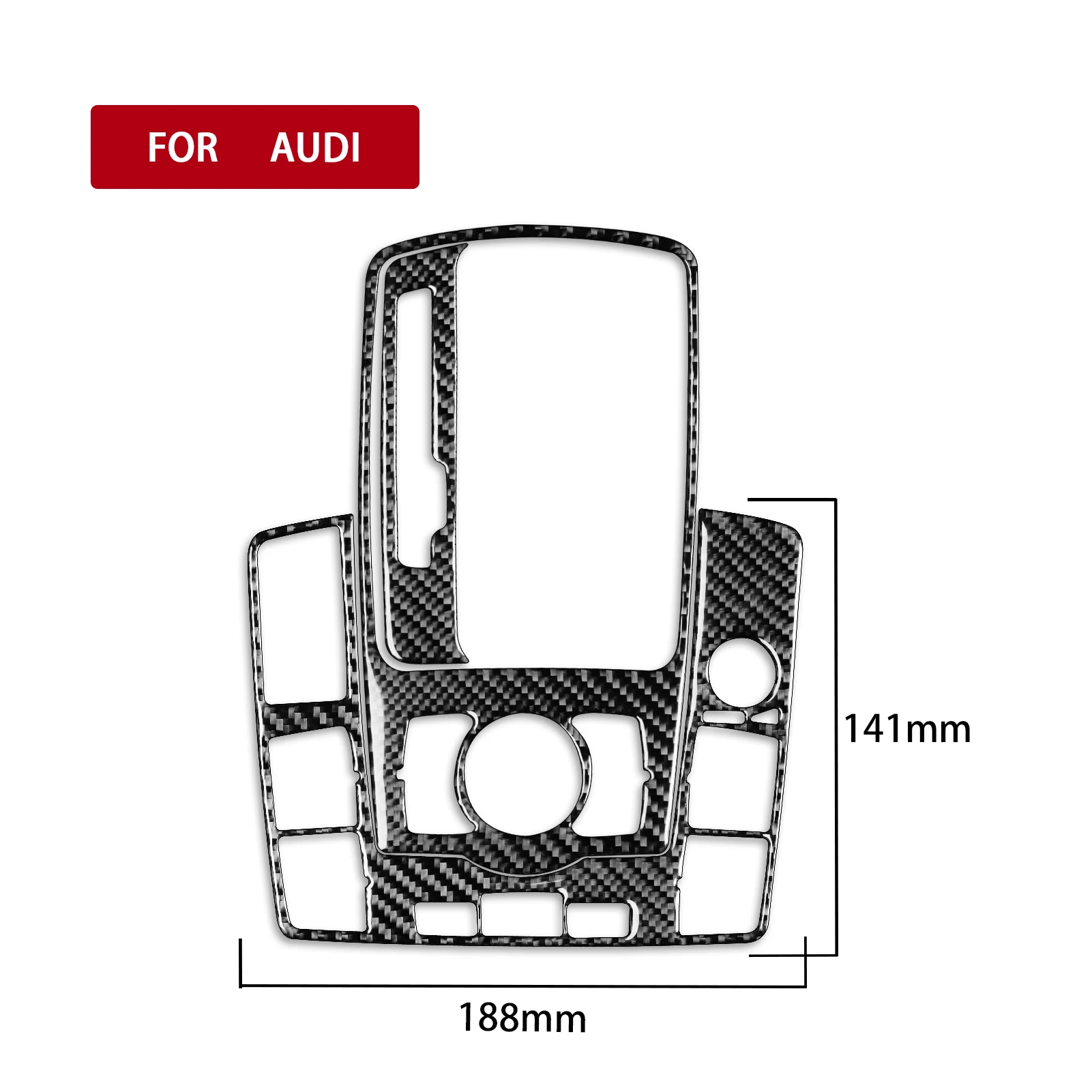 Carbon Fiber Car Accessories Center Console Gear Shifter Panel Interior Cover Trim Sticker Modification For Audi Q7 4L 2007—2015