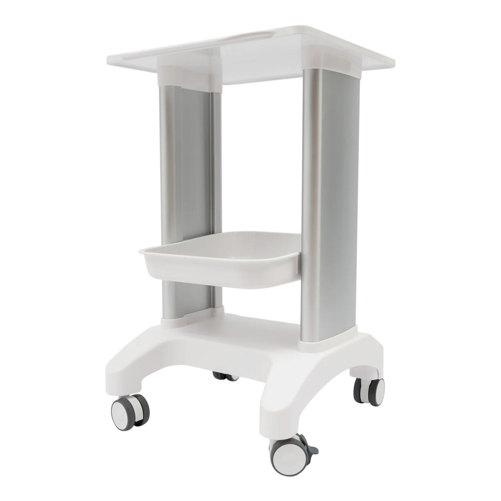 Rolling Tool Trolley ABS, Multi-Purpose 1 Drawer 2 Shelf, 100kg/220lbs, 76cm Height, Silent Wheels, Freestanding, Space-Saving Design for Hospital Beauty Salon Dental Lab Home - view 5