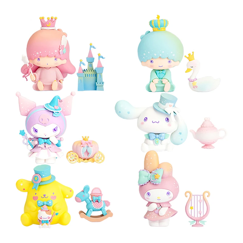 2023 New Sanrio Dream Series Anime Figures LittleTwinStars Kuromi Melody Pompompurin Doll Model Toy Children's Christmas Gifts