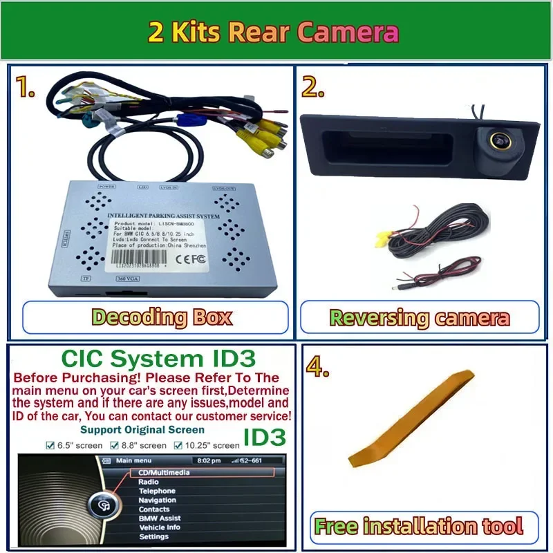 Voor Achteruitrijcamera Backup Camera Voor BMW 2 serie F45 F23 F22 F46 F87 2009 ~ 2018 OEM Scherm Plug en Play Parkeerhulp Reverse Camera