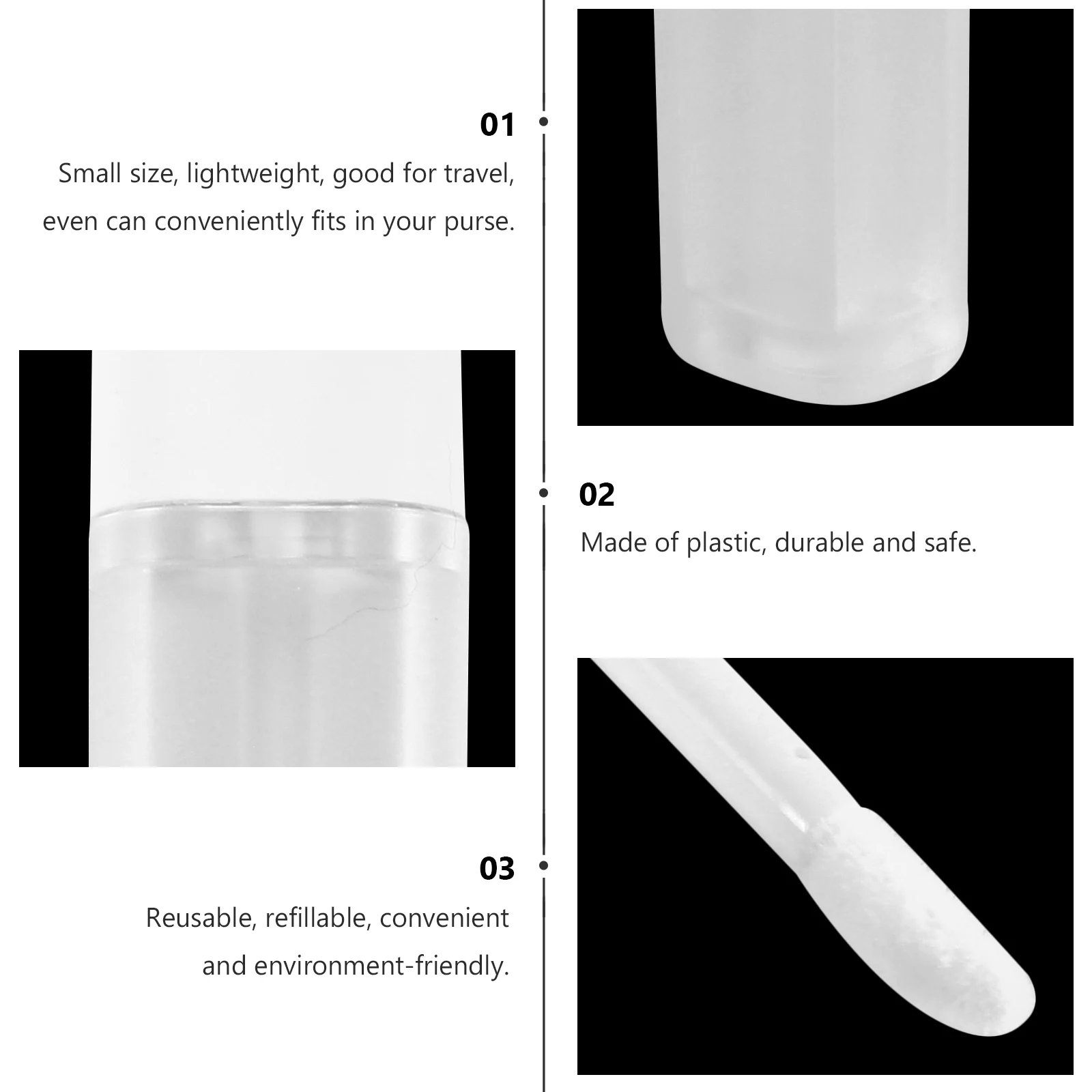 

4 pcs 6Ml Plastic Lip Gloss Tubes Empty Containers Travel Size Subpackaging Bottles For Lip Balm Glaze Reusable