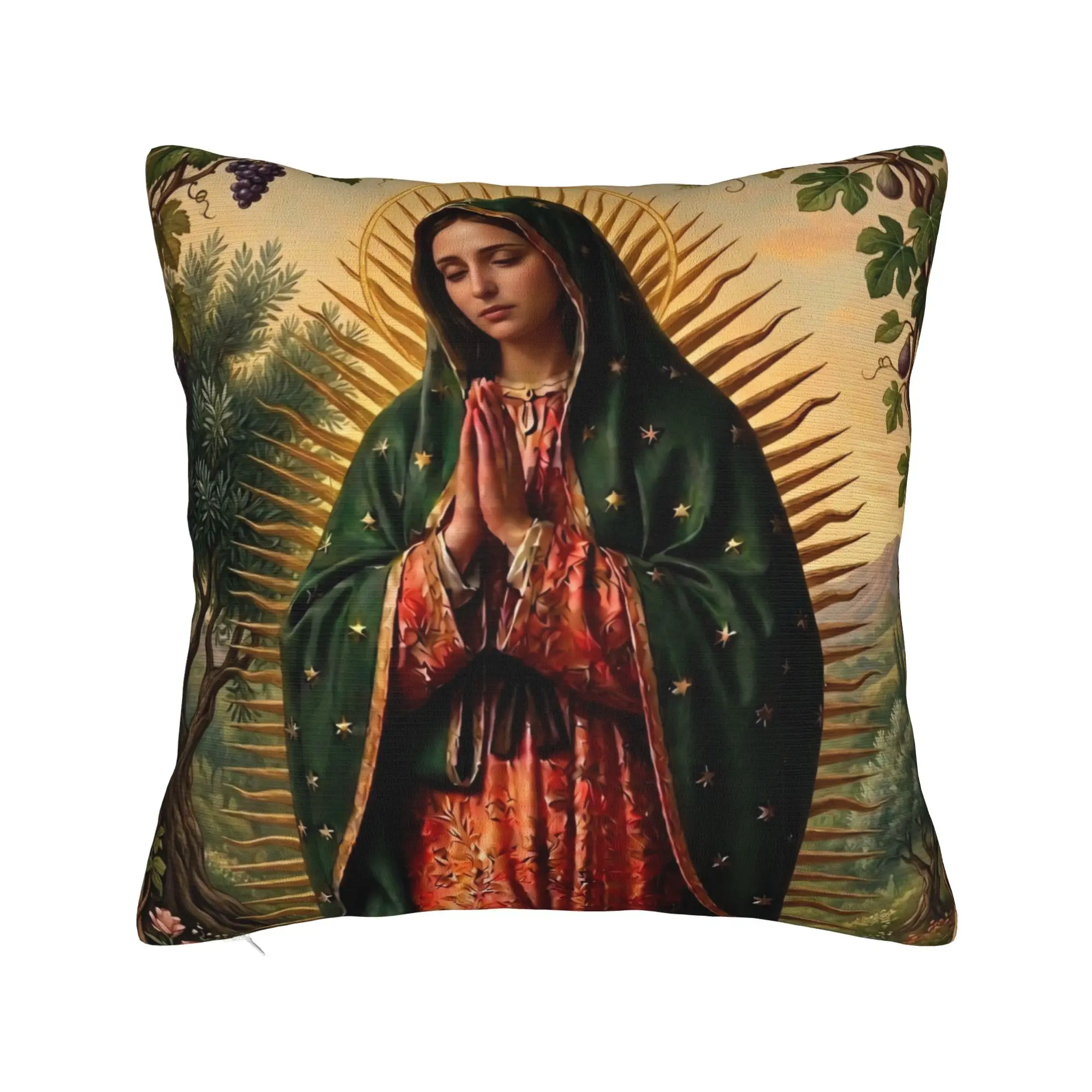 Our Lady of Guadalupe Pillow Case  Soft Pillow Cover For Living Room Chair Kawaii Cushion Cover