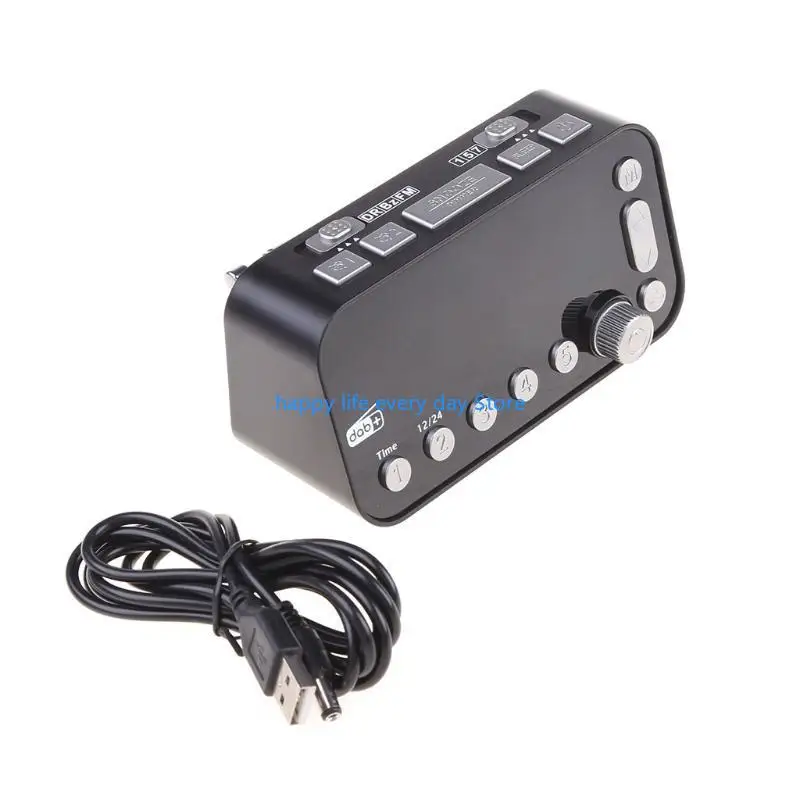 

T8UC LED Clock with Dual USB DAB/FM Radio Dual Alarm Clock Setting Digital Alarm Gift