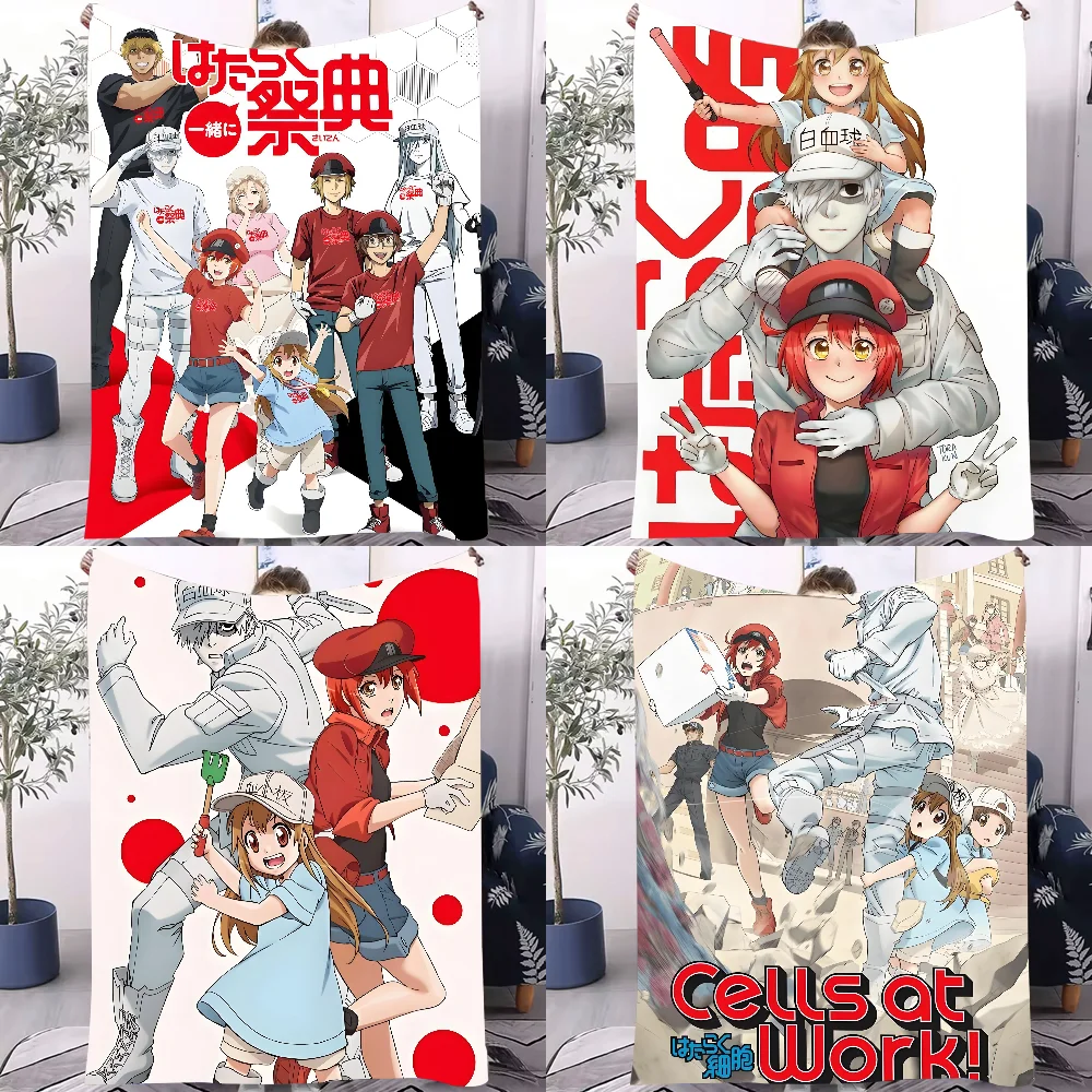 

Anime C-cells At W-work Blanket Design Lightweight Throw Blanket For Dorms, Naps, Living Room, Office,Sofa,All-Season