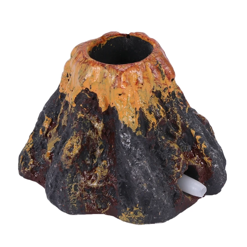 Volcano Shape Aquarium Fish Tank Decor Oxygen Pump Air Bubble Stone Air Pump Drive Fish Tank Toy Aquarium Ornament Decoration