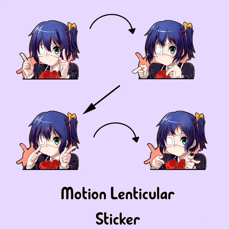 Takanashi Rikka Motion Suitcase Stickers Love,Chunibyo & Other Delusions! Waterproof Decals for Car,Laptop,Refrigerator,Etc Gift