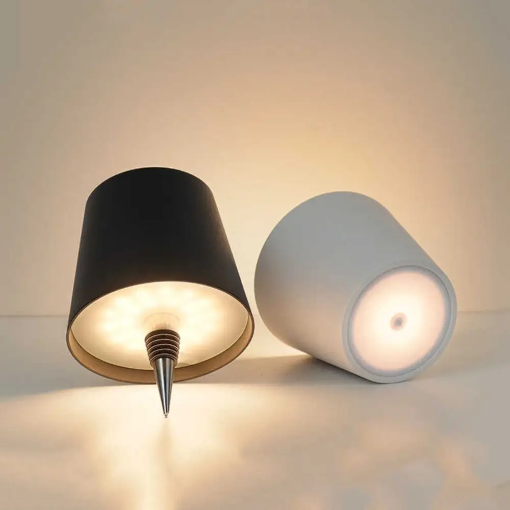 

USB-лампа для бутылки вина с зарядкой, 3 цвета, плавная регулировка яркости, настольная лампа, перезаряжаемая через Type-C, беспроводная настольная лампа, декор для рабочего стола