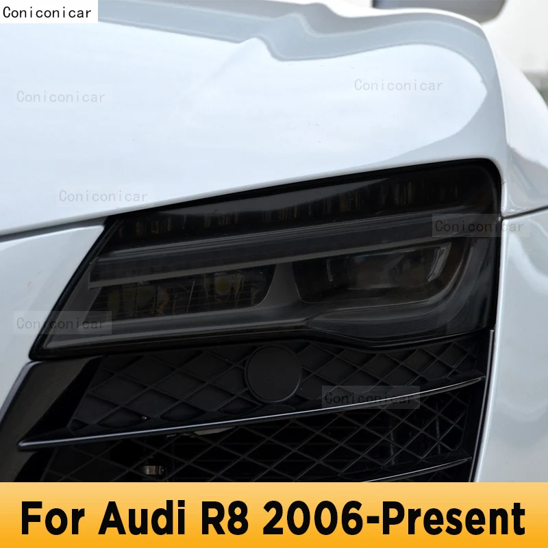 

Car Headlight Tint Anti-Scratch Smoked Black Protective Film TPU Stickers For Audi R8 42 4S 2006-Present Repair Accessories