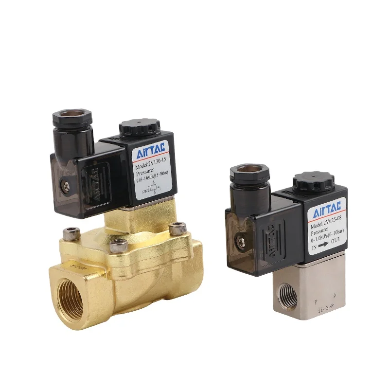 AIRTAC Solenoid Valve 2V025-08-06-B Two-position Two-way Fluid Control Valve Water Valve