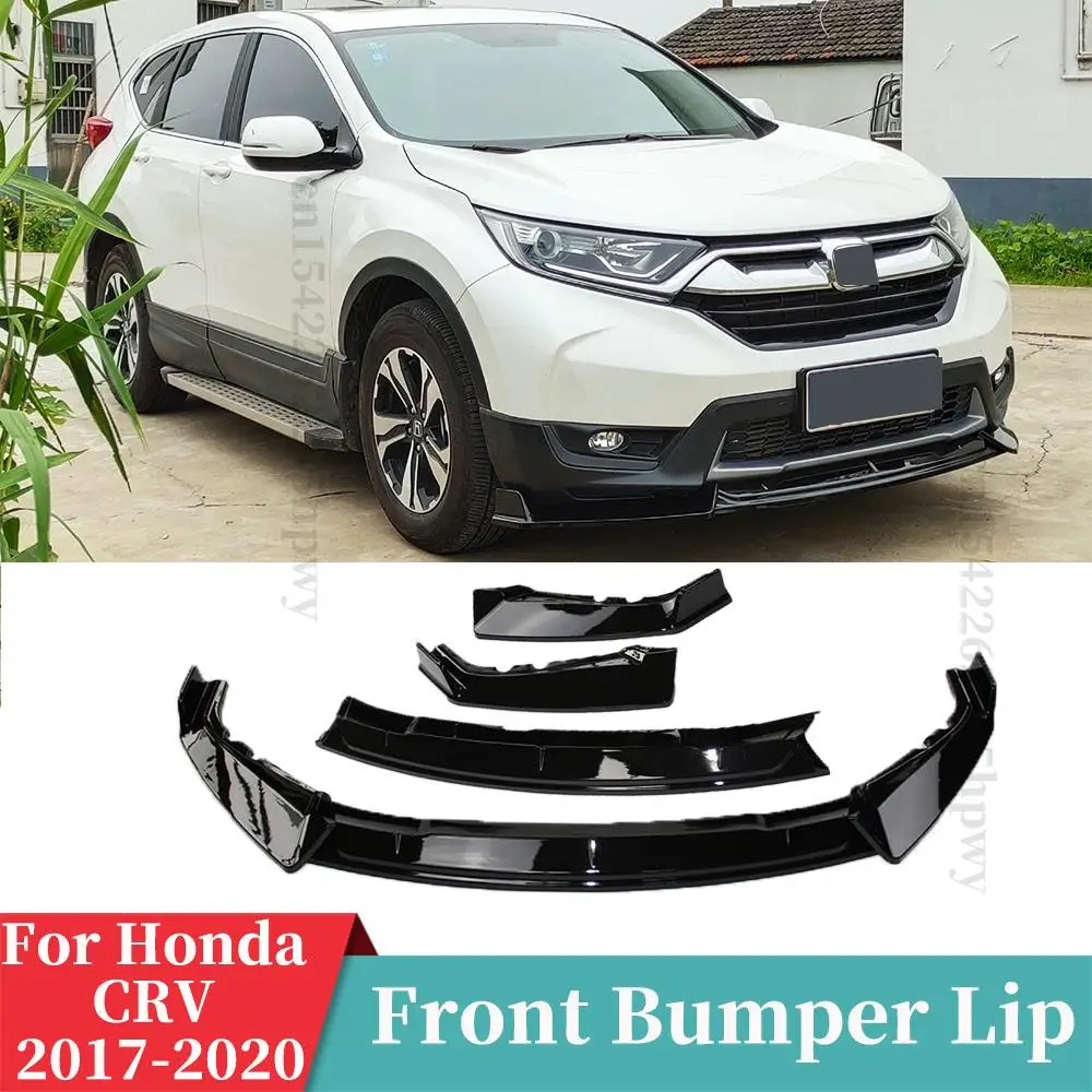 

Front Bumper Lip Chin Body Kit Guard Diffuser Spoiler Deflector Carbon Fiber Look Styling For Honda CRV 2017 2018 2019 2020