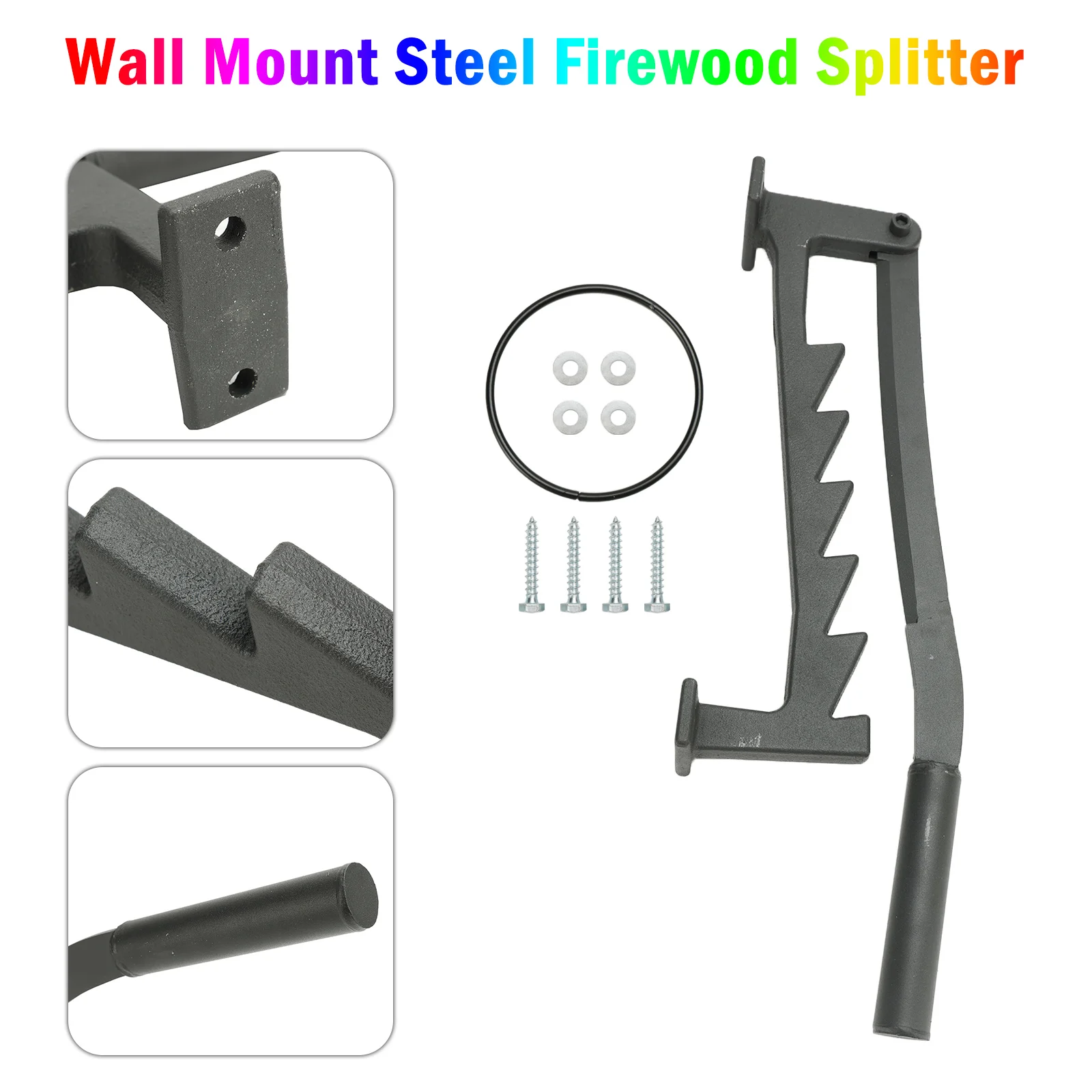 

Artudatech Wall Mount Steel Firewood Splitter Kindling Wood Cracker Cutting Tool for Home