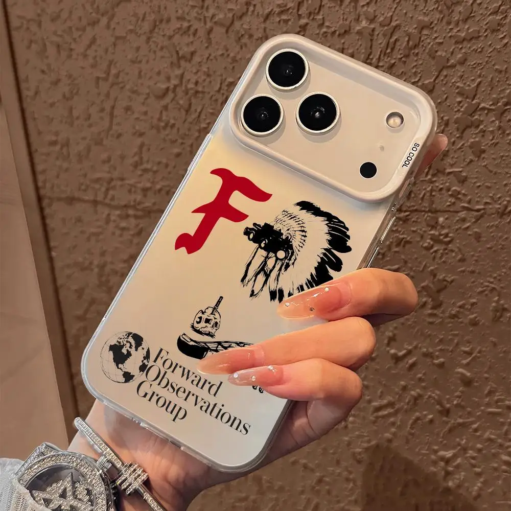 iPhone 17 16 15 14 13 12 11 Pro Max用スマホケース ブラック パープル マット レーザー メタリック オーロラ ファンダ フォワードオブザーバーショングループ