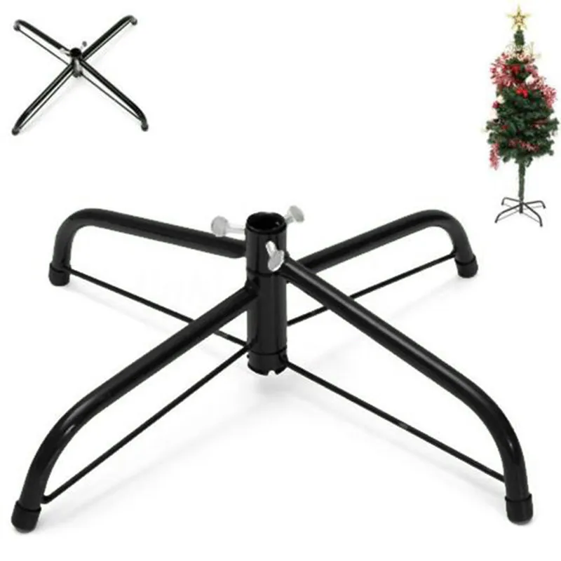 Iron Metal Christmas Tree Holder Base Tree Stand Foot Holder Xmas Home Party Decor Tree Support Shelf Holder Rack 30-50cm 2023