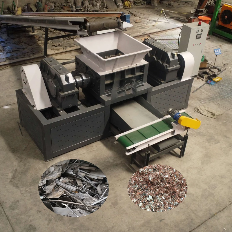 Baonan Double Shaft Metal Scrap Recycling Shredder Crusher 45KW 1-3T/H Capacity CE Certified